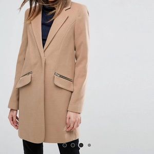 ASOS slim boyfriend camel jacket